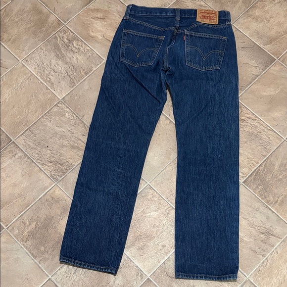 Levi's Dark Blue Straight Jeans - Picture 4 of 7